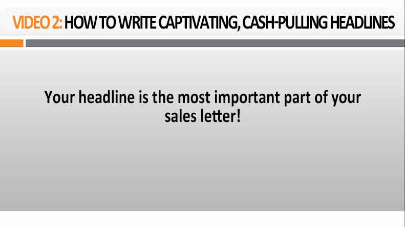 Image of Video 2 How to Write Captivating, Cash-Pulling Headlines