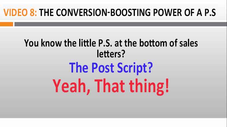 Image of Video 8 The Conversion-Boosting Power of a P.S.